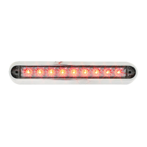 76093 Spyder Series 6-1/2" Dual Function LED Light Bar, Red/Clear Light Gray
