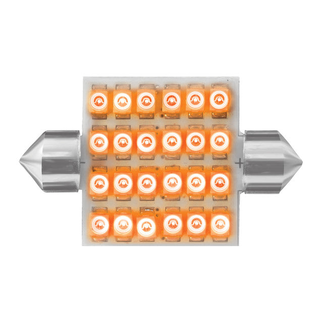 76110 211-2 Dome Type 24 LED Light Bulb, Amber Dark Salmon
