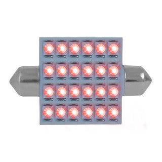 76113 211-2 Dome Type 24 LED Light Bulb, Red Light Slate Gray