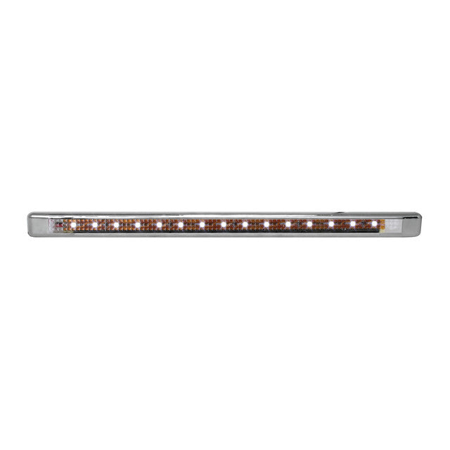 76121 Ultra Thin LED Light Bar 12" L, Amber/Clear Dark Gray