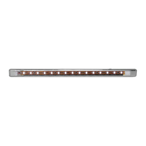 76121 Ultra Thin LED Light Bar 12" L, Amber/Clear Dark Gray