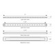 76121 Ultra Thin LED Light Bar 12" L, Amber/Clear White Smoke
