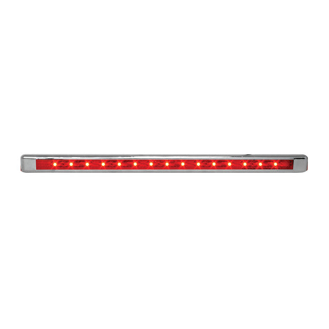 76125 Ultra Thin LED Light Bar 12" L, Red Firebrick