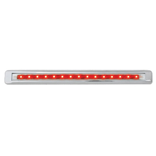 76126 Ultra Thin LED Light Bar 12" L, Red/Clear Gray
