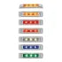 76132 3.5" L ULTRA THIN RED/RED LED LIGHT W/CR. PL BEZEL Light Gray