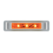 76130 3.5" L ULTRA THIN AMBER/AMBER LED LIGHT W/CR. PL BEZEL Dark Gray