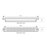 76141 Spyder Series 6-1/2" Dual Function LED Light Bar, Amber/Clear 6 1/2" LIGHT BAR Light Gray