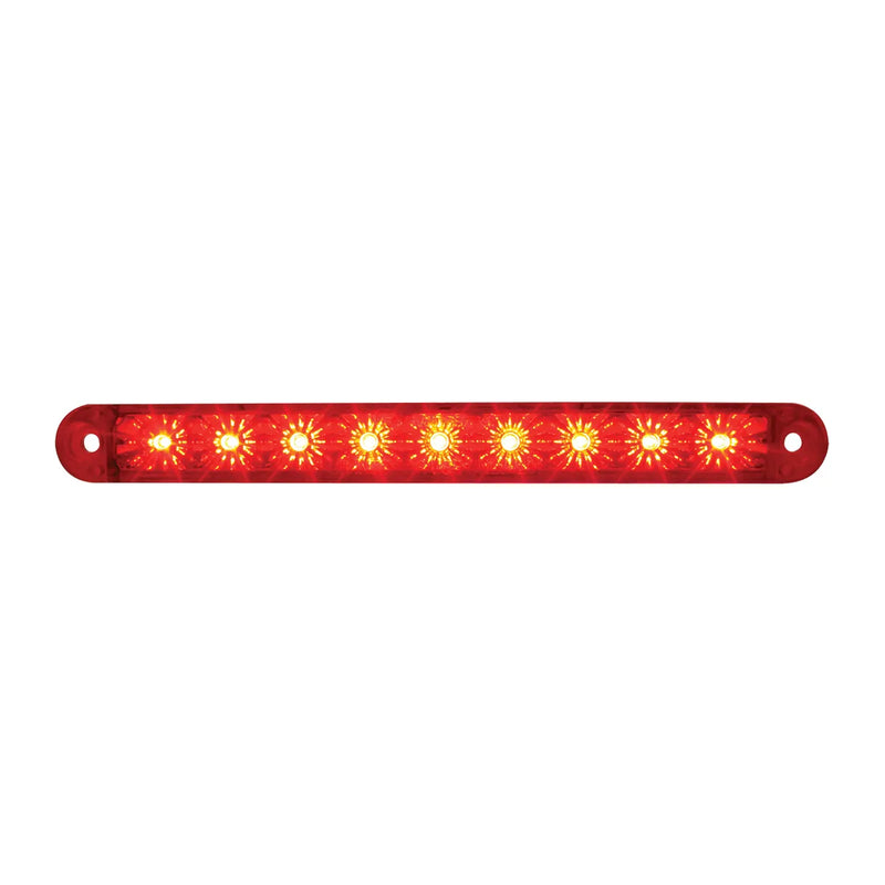 76142 Spyder Series 6-1/2" Dual Function LED Light Bar, Red 6 1/2" LIGHT BAR Firebrick