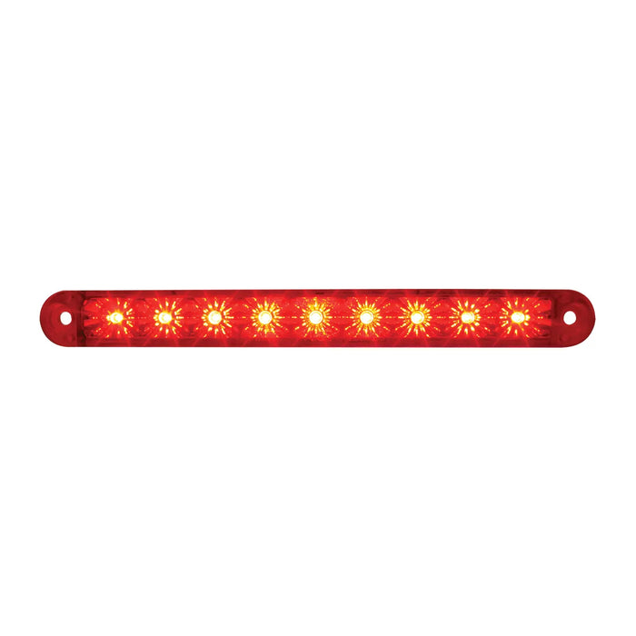 Firebrick 76142 6-1/2" FLUSH MOUNT RED/RED 9 LED LIGHT BAR, 3 WIRES