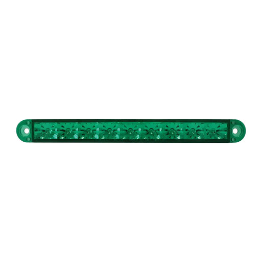 Sea Green 6-1/2" FLUSH MOUNT GREEN 9 LED LIGHT BAR, 3 WIRES