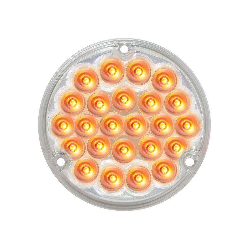 76151 Pearl Series 4" Sleeper LED Light with #1156 Plug, Amber/Clear 4" ROUND Tan