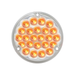 Tan 4" PEARL AMBER/CLEAR 24 LED LIGHT W/ #1156 SOCKET BASE 4" ROUND