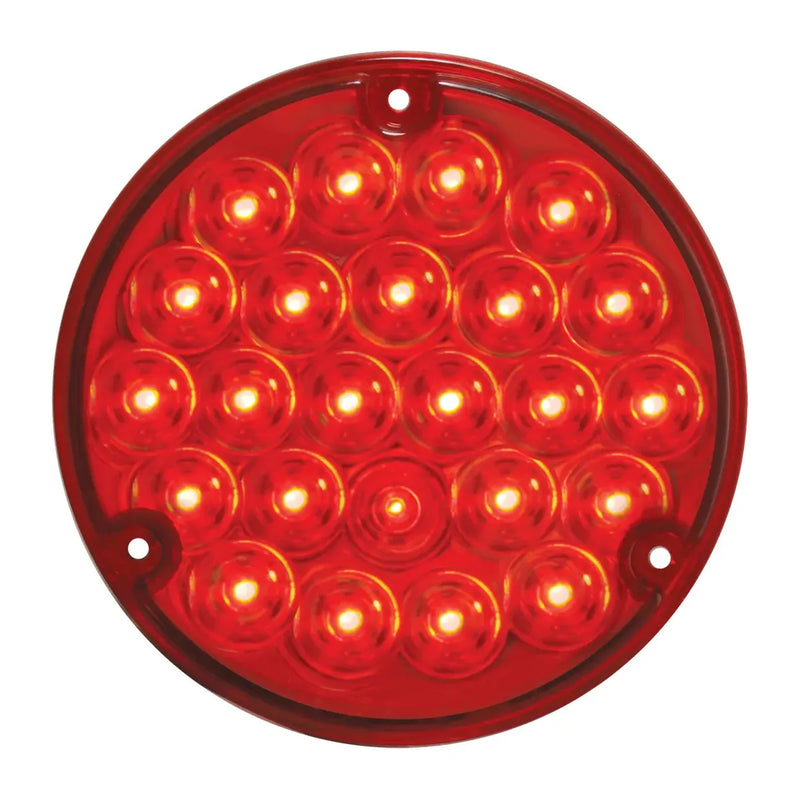 76152 Pearl Series 4" Sleeper LED Light with #1156 Plug, Red 4" ROUND Firebrick
