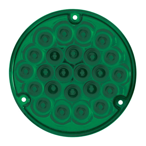 Dark Slate Gray 4" PEARL GREEN/GREEN 24 LED LIGHT W/ #1156 SOCKET BASE 4" ROUND