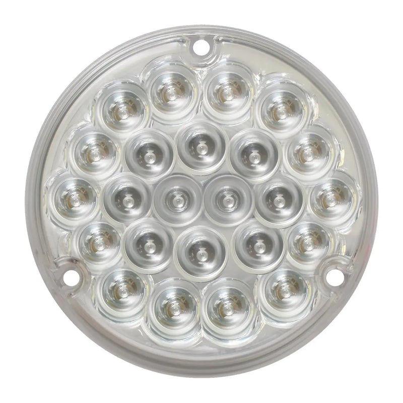 76151 Pearl Series 4" Sleeper LED Light with #1156 Plug, Amber/Clear 4" ROUND Dark Gray