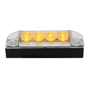 76161 Spyder Series Rectangular LED Light, Amber/Clear Black
