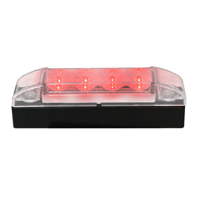 76163 Spyder Series Rectangular LED Light, Red/C;ear Rosy Brown