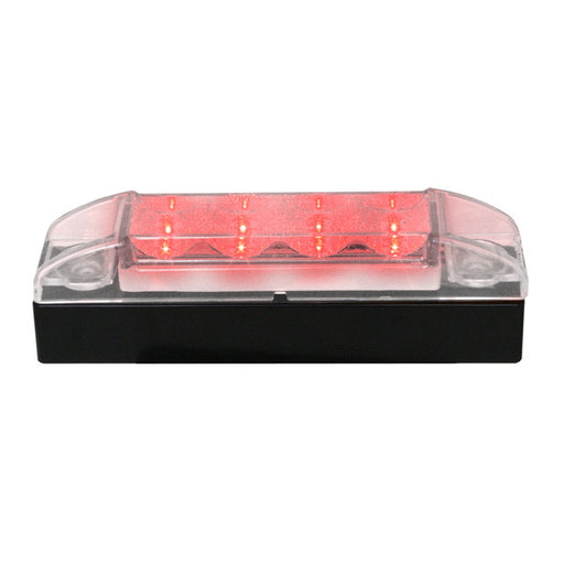 76163 Spyder Series Rectangular LED Light, Red/C;ear Rosy Brown