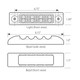 76182 Rectangular Wide Angle LED Light, Red Lavender