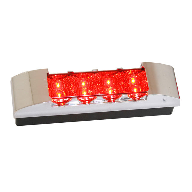 76172 Spyder Series Rectangular LED Light, Red Gray