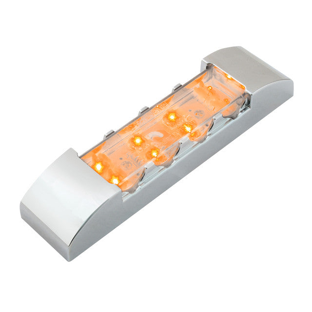76181 Rectangular Wide Angle LED Light, Amber/Clear Gray