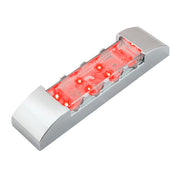 76183 Rectangular Wide Angle LED Light, Red/Clear Gray