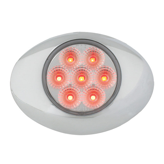 76193 Spyder Series Small Low Profile LED Light, Red/Clear Gray