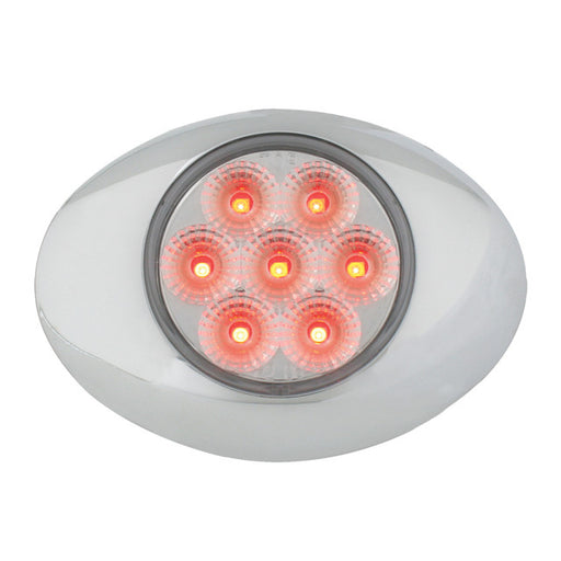 76198 Spyder Series Small Low Profile LED Light, Red/Clear Gray