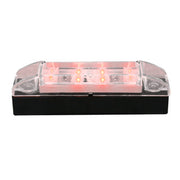 76203 Rectangular Wide Angle LED Light, Red/Clear Black