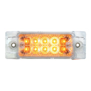 Rectangular Wide Angle Spyder LED Marker & Turn Light (AMBER/CLEAR) #76211 LED Rectangular Light Light Gray