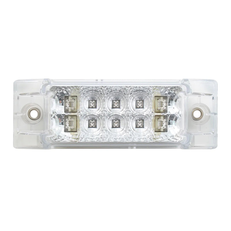 Rectangular Wide Angle Spyder LED Marker & Turn Light (AMBER/CLEAR) #76211 LED Rectangular Light Light Gray