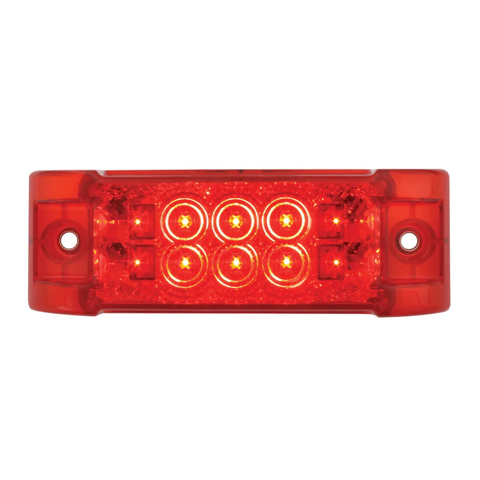 Firebrick RECT. WIDE ANGLE SPYDER RED/ RED 10 LED MARKER/TURN LIGHT LED Rectangular Light