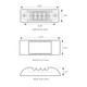 76214 RECT. WIDE ANGLE SPYDER AMBER/ AMBER LED LIGHT W/CR. BEZEL White Smoke
