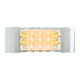 76215 RECT. WIDE ANGLE SPYDER AMBER/ CLEAR LED LIGHT W/CR. BEZEL Light Gray