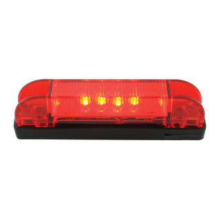76222 4"L THIN LINE RED/RED 6 LED WIDE ANGLE MARKER LIGHT Tomato