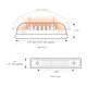 76221 4"L THIN LINE AMBER/CLEAR 6 LED WIDE ANGLE MARKER LIGHT Beige