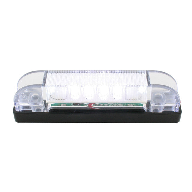 76225 4"L THIN LINE WHITE/CLEAR 6LED WIDE ANGLE INTERIOR LIGHT Dark Slate Gray