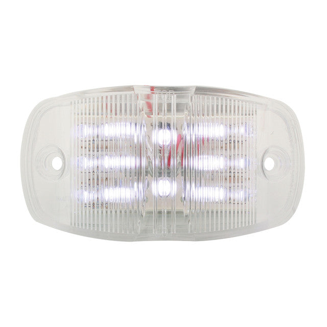 76227 RECT. WHITE/CLEAR WIDE ANGLE 14-LED INTERIOR LIGHT Light Gray
