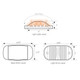 76227 RECT. WHITE/CLEAR WIDE ANGLE 14-LED INTERIOR LIGHT Lavender