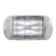 76229 RECT. WHITE/CLEAR WIDE ANGLE 14-LED INTERIOR LIGHT W/ BEZEL 76229 Gray
