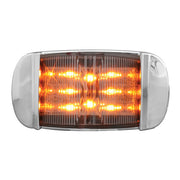 76255 RECT. AMBER/CLEAR WIDE ANGLE 14LED MARKER LIGHT W/CR. BEZEL Rosy Brown
