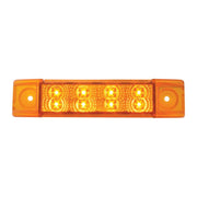 6"L RECT. SPYDER AMBER/CLEAR 8-LED MARKER/CLEARANCE LIGHT LED Rectangular Light Chocolate