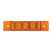 6"L RECT. SPYDER AMBER/CLEAR 8-LED MARKER/CLEARANCE LIGHT LED Rectangular Light Chocolate