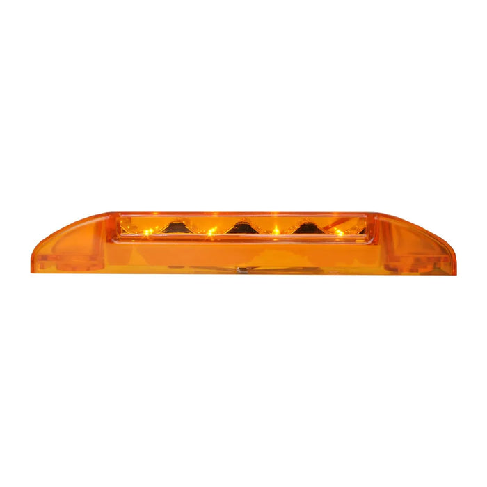 Chocolate 6"L RECT. SPYDER AMBER/CLEAR 8-LED MARKER/CLEARANCE LIGHT LED Rectangular Light