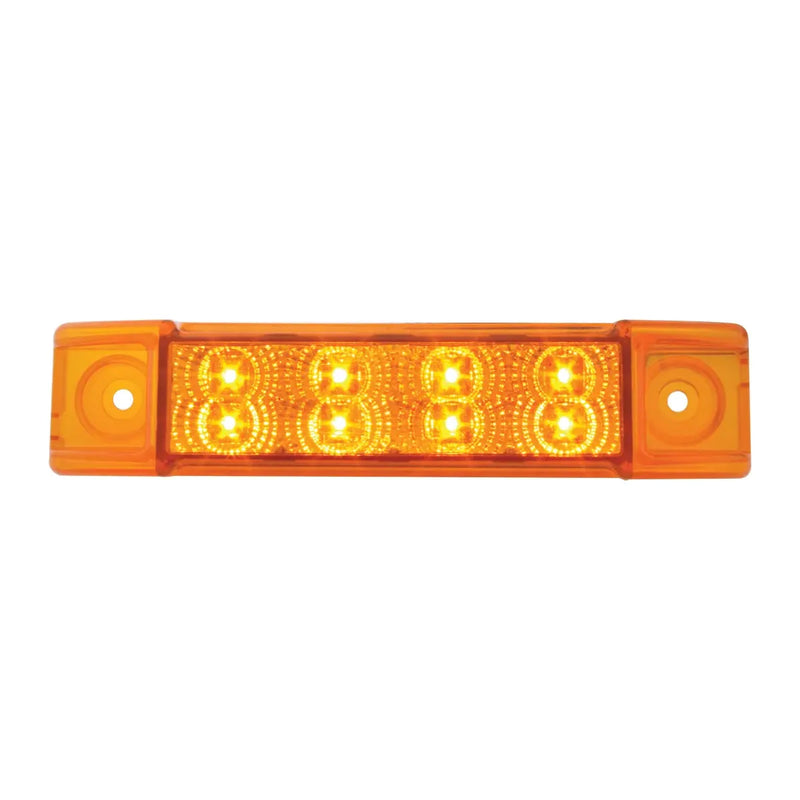 6"L RECT. SPYDER AMBER/AMBER 8-LED MARKER/CLEARANCE LIGHT Chocolate