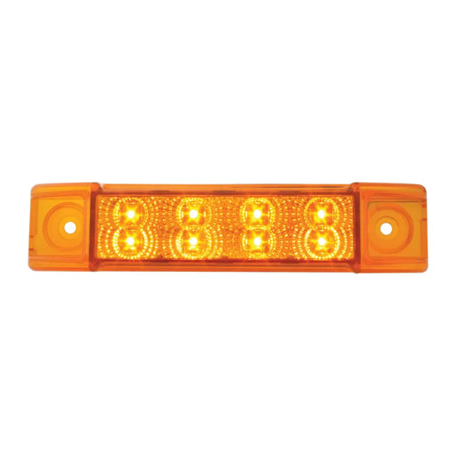 Chocolate 6"L RECT. SPYDER AMBER/AMBER 8-LED MARKER/CLEARANCE LIGHT