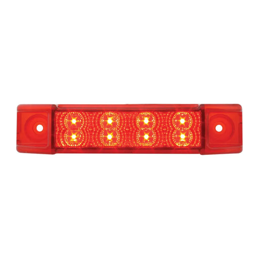 Firebrick 6"L RECT. SPYDER RED/RED 8-LED MARKER/CLEARANCE LIGHT LED Rectangular LighT