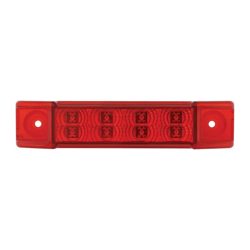 6"L RECT. SPYDER RED/RED 8-LED MARKER/CLEARANCE LIGHT LED Rectangular LighT Firebrick