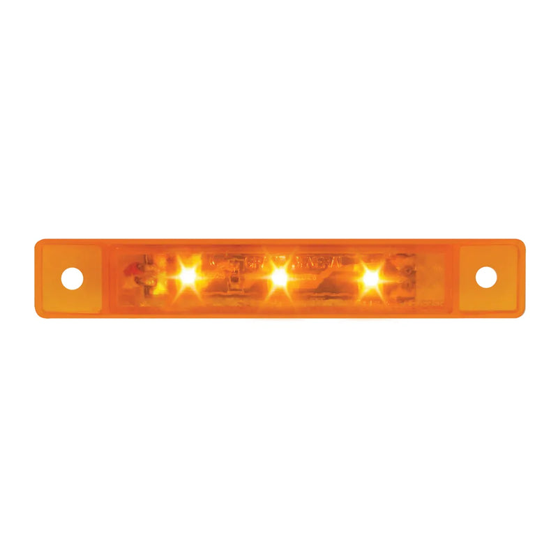 76280 3.5"L ULTRA THIN AMBER/AMBER 3-LED MARKER/CLEARANCE LIGHT Chocolate