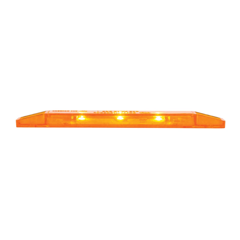 76280 3.5"L ULTRA THIN AMBER/AMBER 3-LED MARKER/CLEARANCE LIGHT Dark Orange